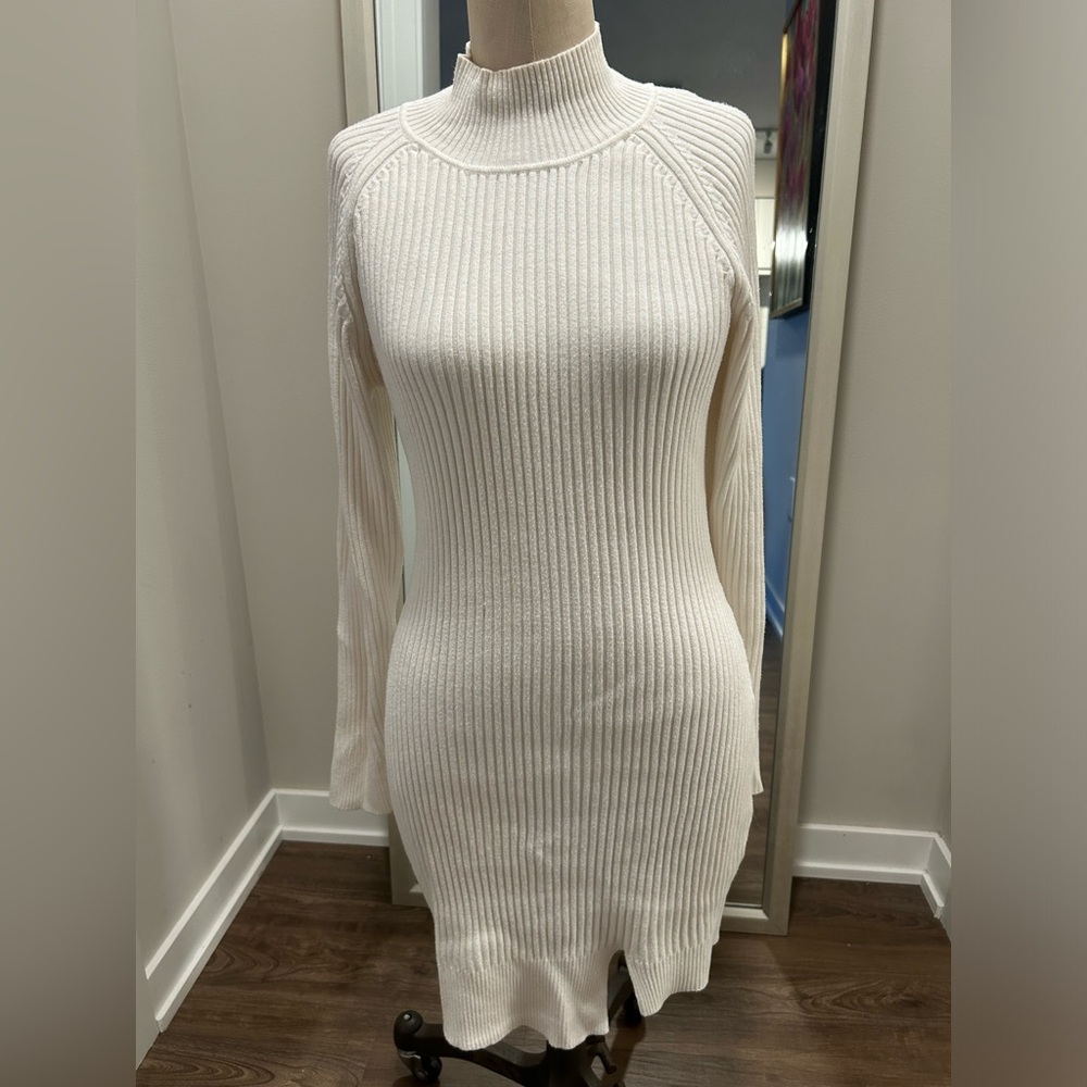 Bardot Ribbed Sweater Dress - Small